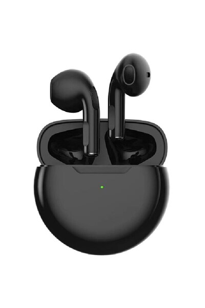OEM Pro6 TWS Bluetooth 5.0 Wireless Headphones, Touch, IPX7, Black.