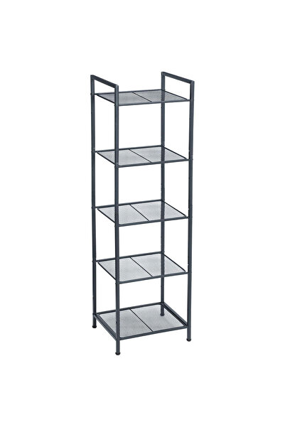 SONGMICS Etajera metalica 5 niveluri, raft ajustabil, pentru baie, bucatarie ...