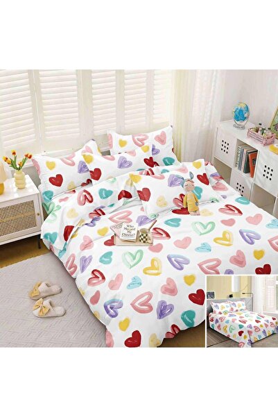 OEM Bed linen, 2 people, satin cotton, 4 pieces, with print, LSN4682