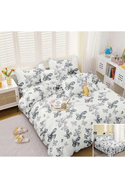 OEM Bed linen, 2 people, satin cotton, 4 pieces, with print, LSN4672