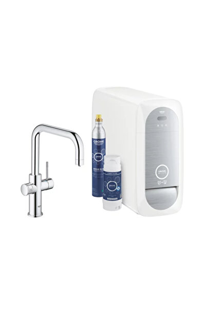 Grohe Baterie bucatarie Blue Home crom pipa tip U si Starter Kit