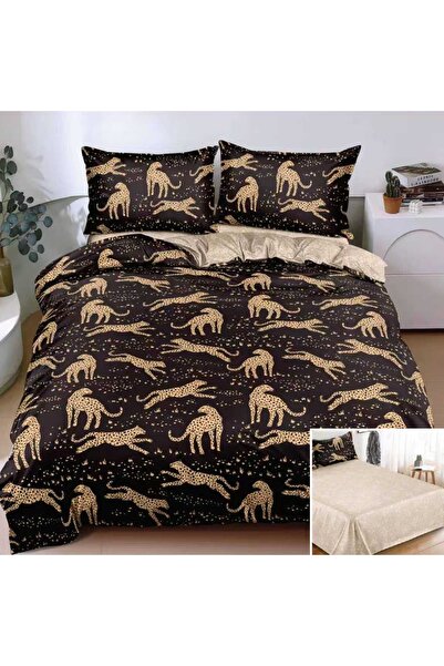 OEM Bed linen, 2 people, satin cotton, 4 pieces, with print, LSN4692