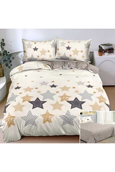 OEM Bed linen, 2 people, satin cotton, 4 pieces, with print, LSN4706