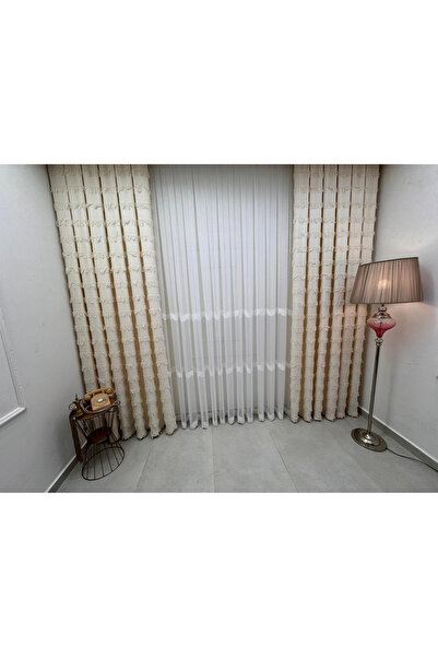 NİVEMESHOME ARVEN ECRU 1/3 PERDELE PLISATĂ APM