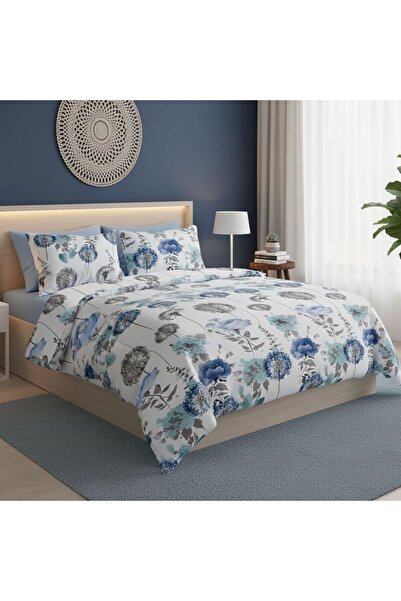 Pucioasa Double bed linen, Elvo Blue Flowers