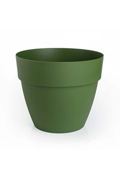 SHOPIENS Flower Pot with Drainage Plastic Green Ø25 x 21 cm - 7 L