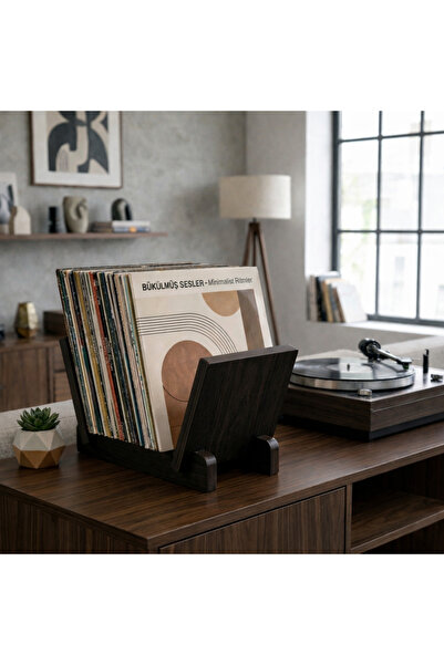 Woodesk Vintra, Plak, Dergi, Gazete, Kitap İçin Modüler Raf, Ceviz Renk