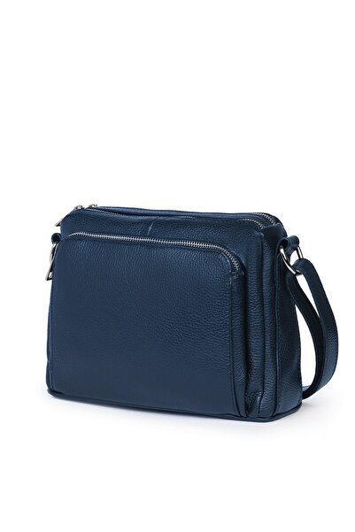 myOwn Vania Navy Blue Leather Women's Crossbody Bag
