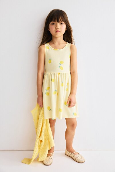 H&M Desenli ve Pamuklu Elbise