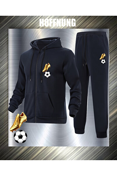 HOFFNUNG Unisex Casual Tracksuit Set Golden Shoes Outdoor Full Zip