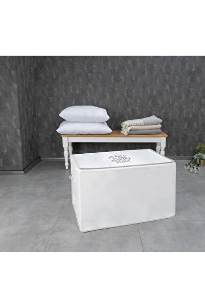 ALAS Cutie Depozitare cu fermoar, 75 x 45 x 45 cm, Alb