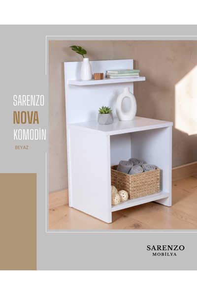Sarenzo Nova Komodin (Beyaz)