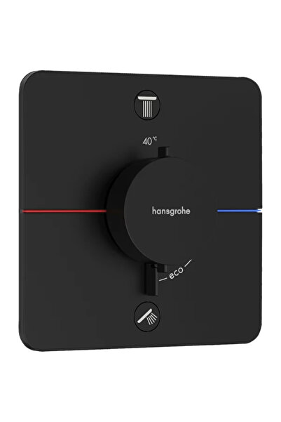 Hansgrohe Baterie dus termostatata incastrata negru mat ShowerSelect Comfort ...