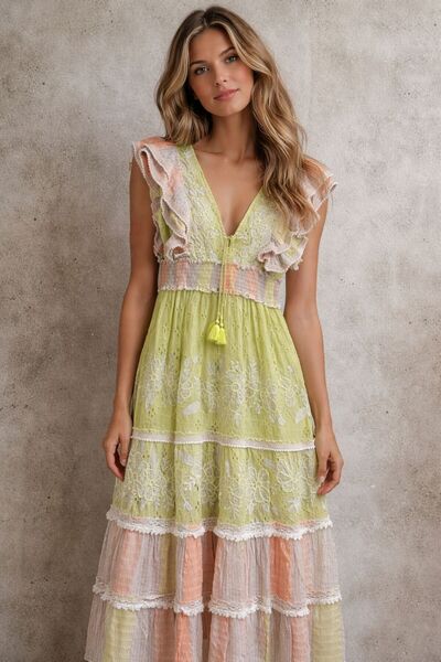 Generic Embellished Sleeveless Maxi Dress