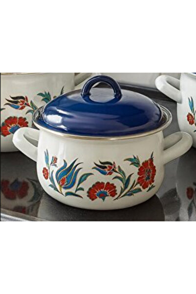 esdekor 18cm Enameled Deep Curved Pot Collectible