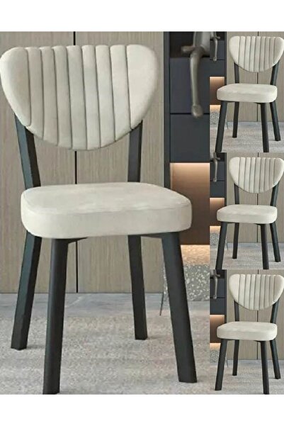 OEM Set 4 Scaune Apple, Modern Style, cadru si picioare metal, tapitat catifea