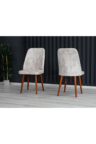OEM Kare Gold upholstered chair, metal frame, natural wood legs, textile fabric