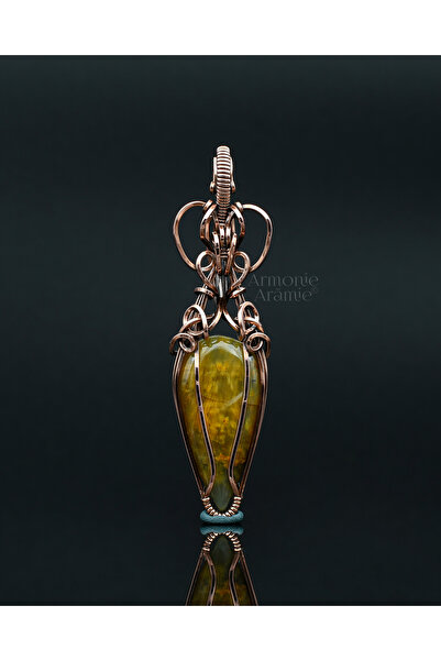 Armonie Arămie Unlit pendant mounted in copper wire ◯ Stargate ◯