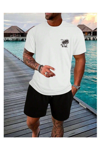 R&M Brotherhood PALMİYE BASKILI T-SHIRT PENYE KALİTE T-SHIRT YENİ SEZON