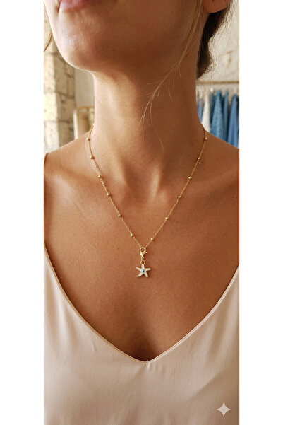 TUTU DESİGN Women's Gold Dorika Chain Minimalist Figured Necklace