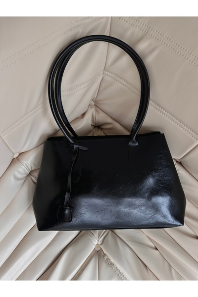 minebag Vegas Women's Shoulder Bag with Leather Accessories Black