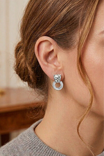 PETEK AKSESUAR Baget Stone Stud Tiger Earrings