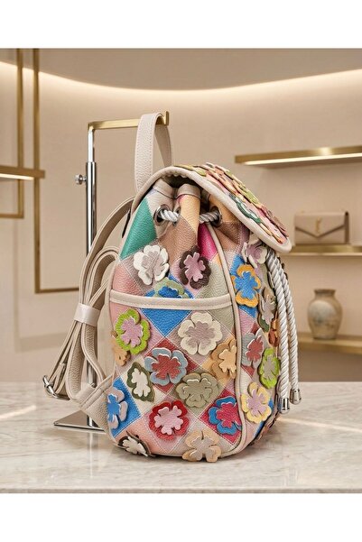 SilviaRosa Premium women's backpack with floral pattern