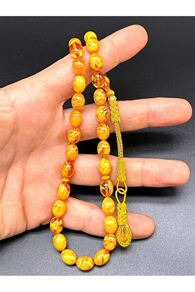 ateş kehribar %100 El İşçiliği - Hediyelik Zirkon Taşlı Kazaz Püsküllü Kehrib...