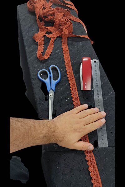 DUAYEN tarçın renkli güpür dantel güzellik desen 1 metre