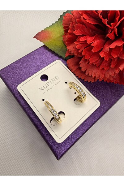 XUPING JEWELRY Jeweler's Series Zircon Stone and Stainless Steel Earrings