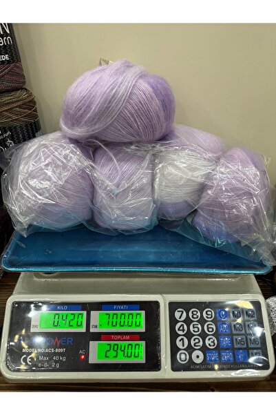 SÜSLÜTASARIM Etrofil moherli angora ip (428 gram) (ebruli)