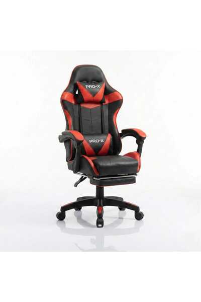 Grandia PRO-X COMFORT Gaming Chair with Footrest, Black-Red