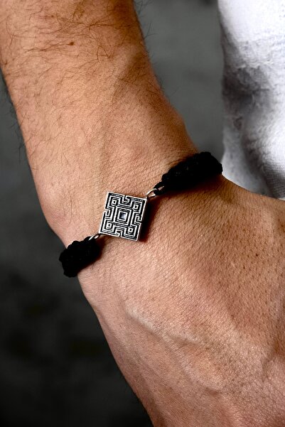 Ebrar Silver Gümüş Labirent Bileklik 925 Ayar Gümüş Labirent Figürlü Unisex İ...