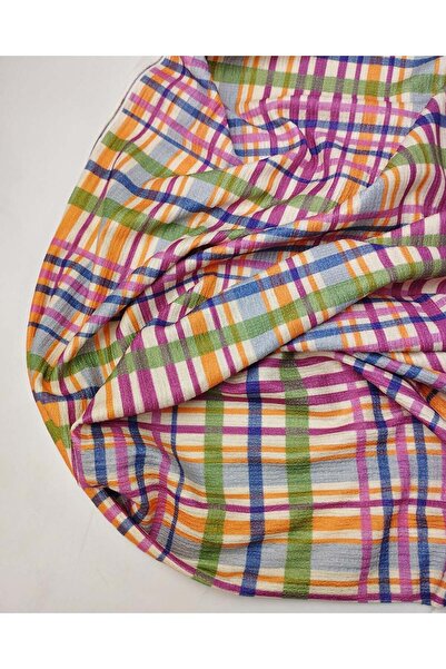 Kumaş Parça Țesătură din jerseu cu model în dungi multicolore 140x200cm