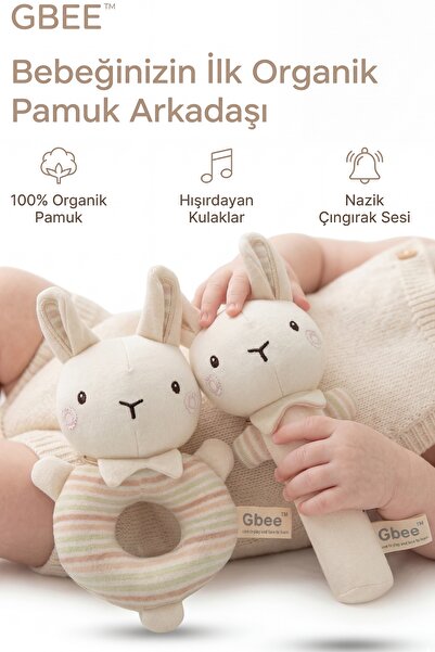 BBSKY Gbee %100 Pamuk Duyusal Gelişim Bebek Çıngırak Oyuncak - Yenidoğan Uyku...