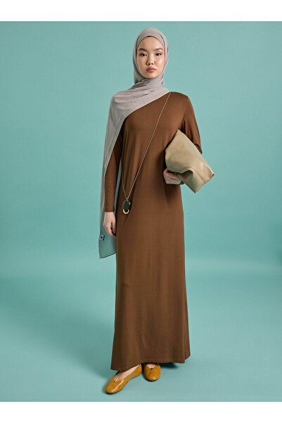 Benin Hijab Dress - Bitter Brown -