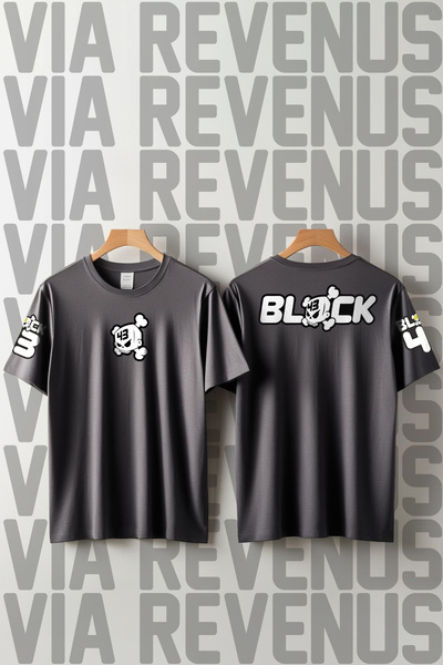 Vordevia Ken Block 43 Front Back Sleeve Printed Crew Neck Loose Cut 100% Cott...