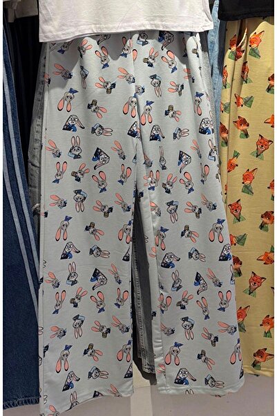 Minga London Blue Unisex Judy Hoops Collage Wide Leg Sweatpants