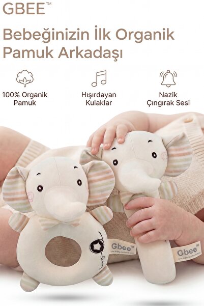 BBSKY Gbee %100 Pamuk Duyusal Gelişim Bebek Çıngırak Oyuncak - Yenidoğan Uyku...