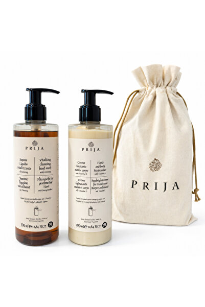 Prija Soft Hands & Body Set with Ginseng 390 ml x 2 – Shower Gel and Moisturi...