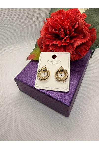 XUPING JEWELRY Jeweler's Series Zircon Stone Vintage Model Steel Earrings