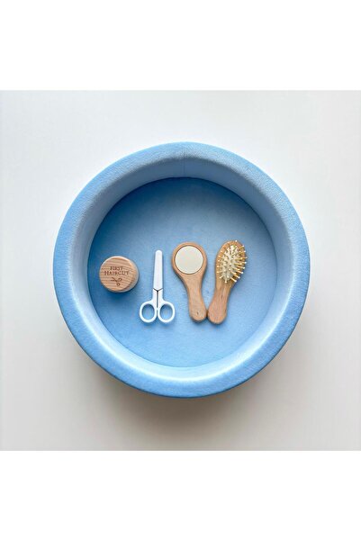 Anya-Events Σετ κομμωτικής για γενέθλια (1 έτους) – Μπλε βελούδινος δίσκος