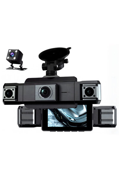 OEM 360° 3-Camera Car Dash Cam + Included Rearview Camera, Crocodile Type, Fu...