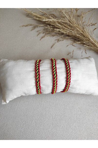 atolyeozyy Amed Spor Taraftar Bileklik Yeşil Kırmızı Sarı Bileklik Diyarbakır...