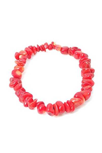 LADIN DOGALTAŞ Red Coral Broken Stone Bracelet
