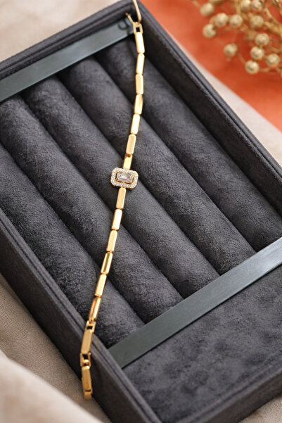 shesra Vıp Altın Kaplama Baget Taşlı Bileklik – Zarif ve Şık Kadın Bileklik