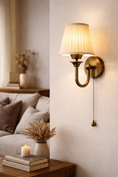Limon 3D Desing Antique Wall Sconce |   Decorative Modern Bedside Lamp, Chain...