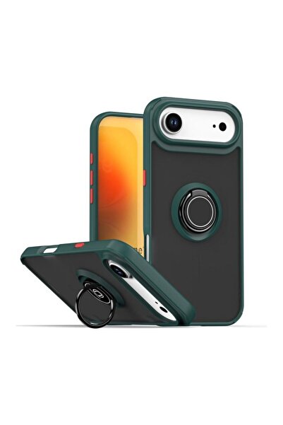 HANPORIUM iPhone 17 Air Compatible Case with Ring Stand Extra Impact Protecti...