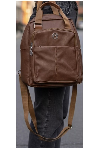 themoiss Bitter Brown Color Women's Shoulder and Backpack Bag