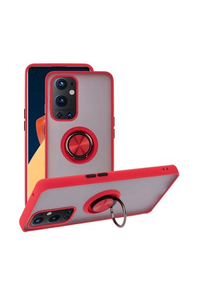 HANPORIUM حافظة متوافقة مع هاتف OnePlus 9 Pro مع حامل حلقي وحماية إضافية من ا...